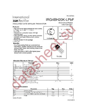 IRG4BH20K-LPBF datasheet  